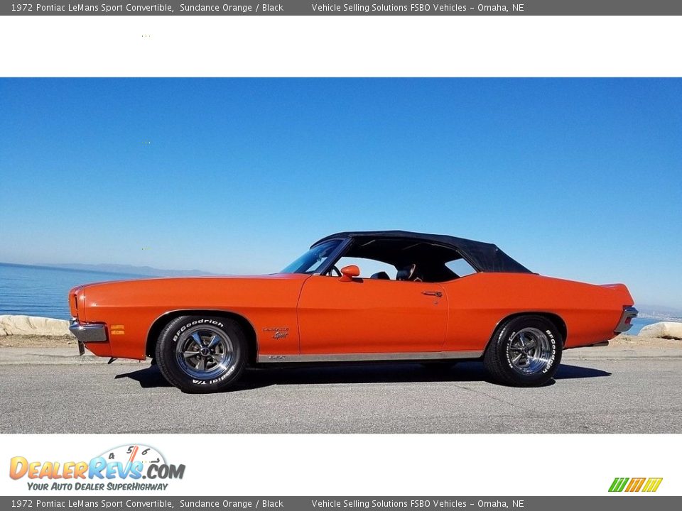 Sundance Orange 1972 Pontiac LeMans Sport Convertible Photo #2