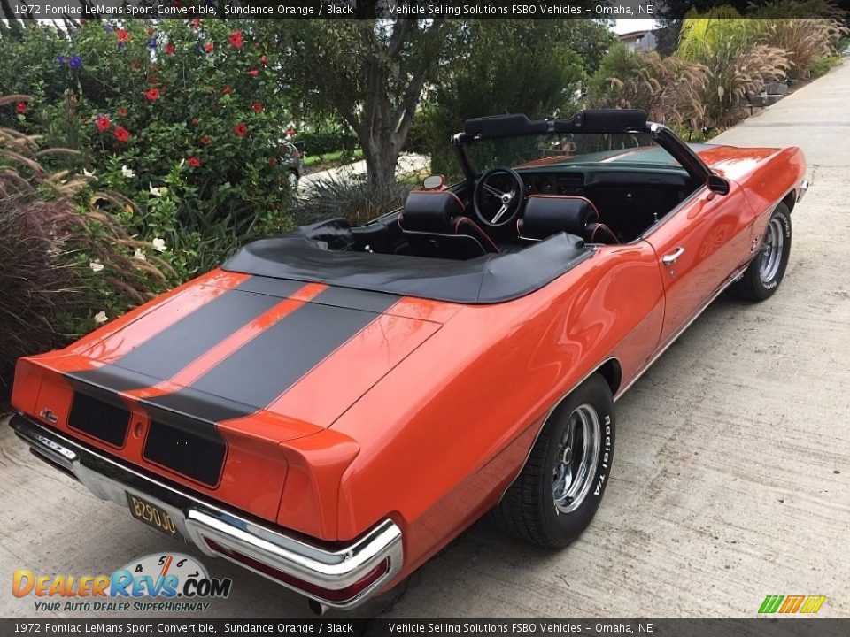 Sundance Orange 1972 Pontiac LeMans Sport Convertible Photo #5