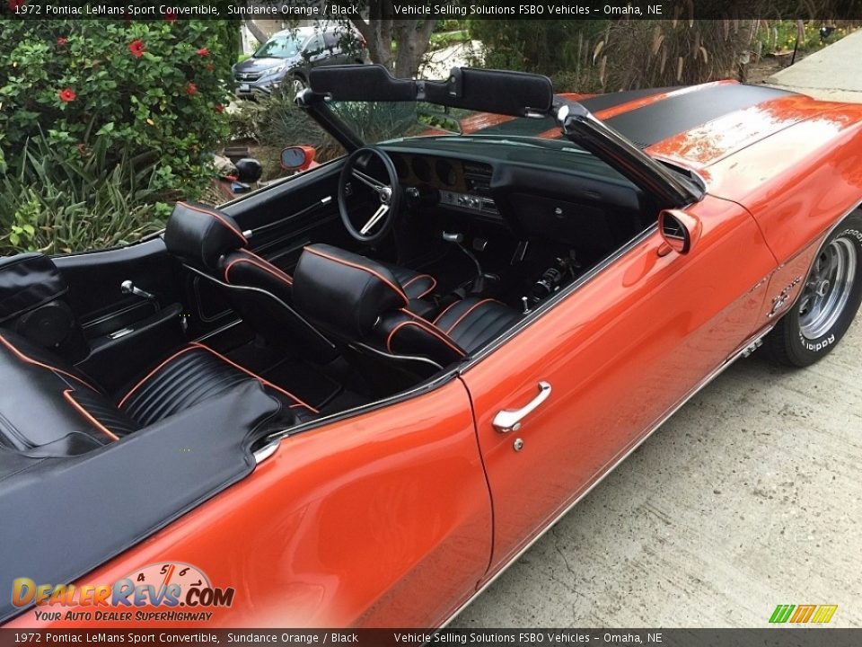 Black Interior - 1972 Pontiac LeMans Sport Convertible Photo #12