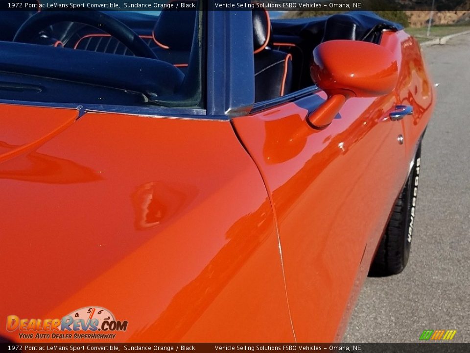 1972 Pontiac LeMans Sport Convertible Sundance Orange / Black Photo #14