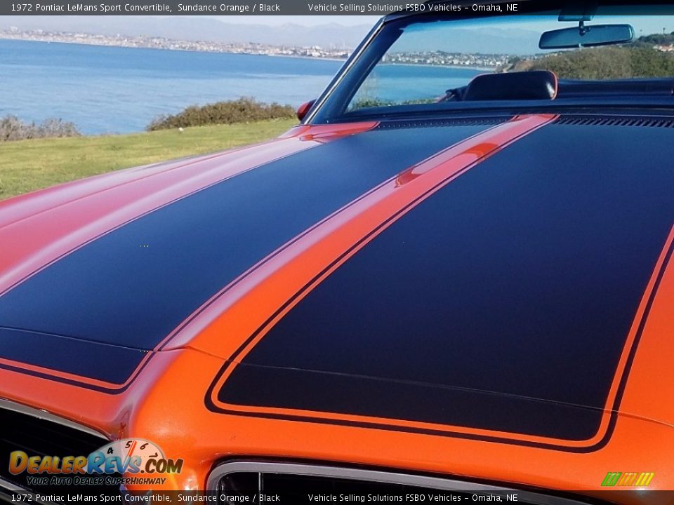 1972 Pontiac LeMans Sport Convertible Sundance Orange / Black Photo #16