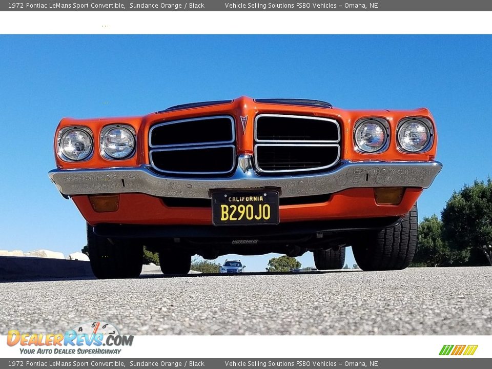 1972 Pontiac LeMans Sport Convertible Sundance Orange / Black Photo #17