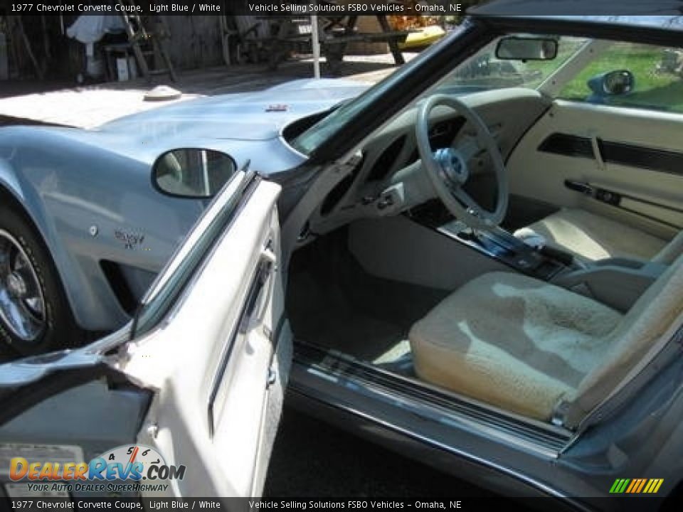 1977 Chevrolet Corvette Coupe Light Blue / White Photo #1