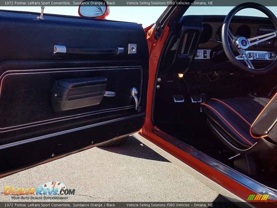 1972 Pontiac LeMans Sport Convertible Sundance Orange / Black Photo #18