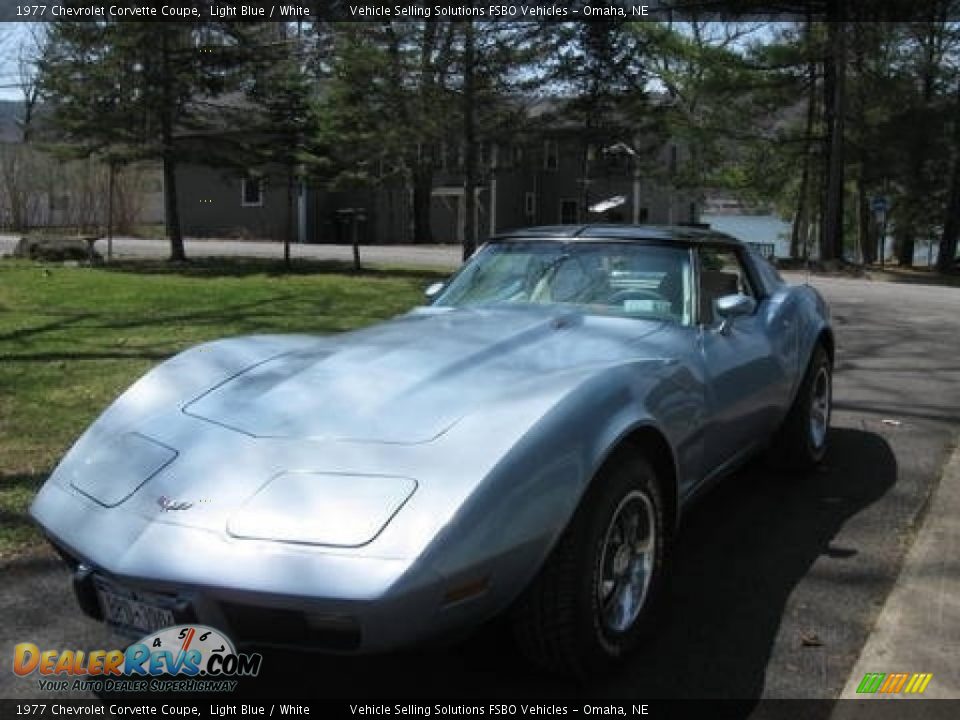 1977 Chevrolet Corvette Coupe Light Blue / White Photo #6