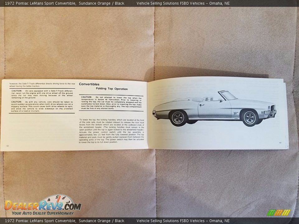 Books/Manuals of 1972 Pontiac LeMans Sport Convertible Photo #30