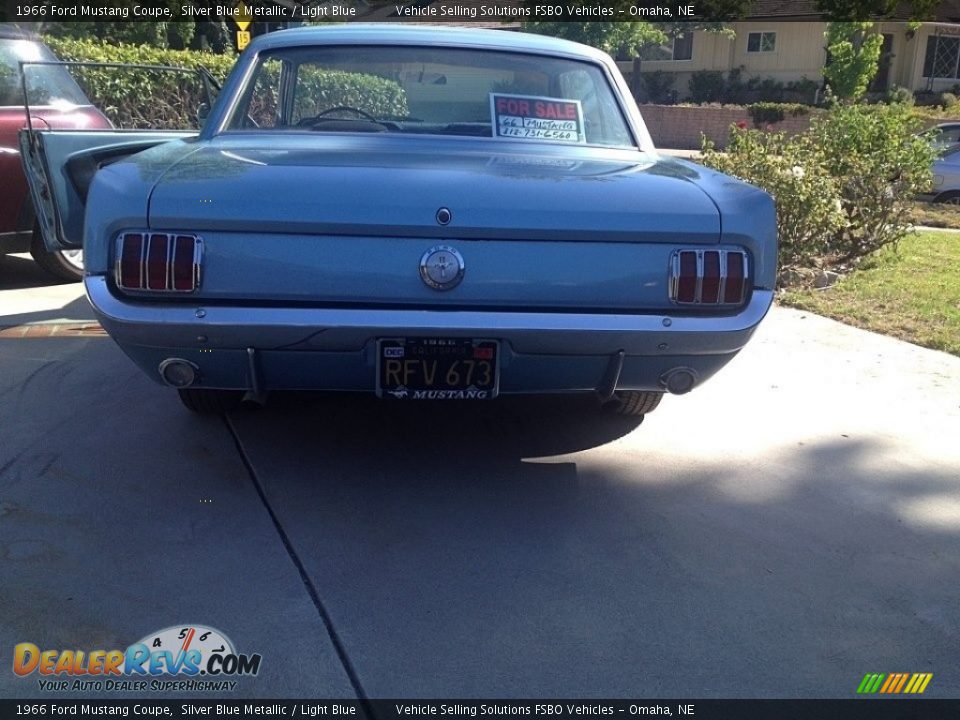 1966 Ford Mustang Coupe Silver Blue Metallic / Light Blue Photo #2