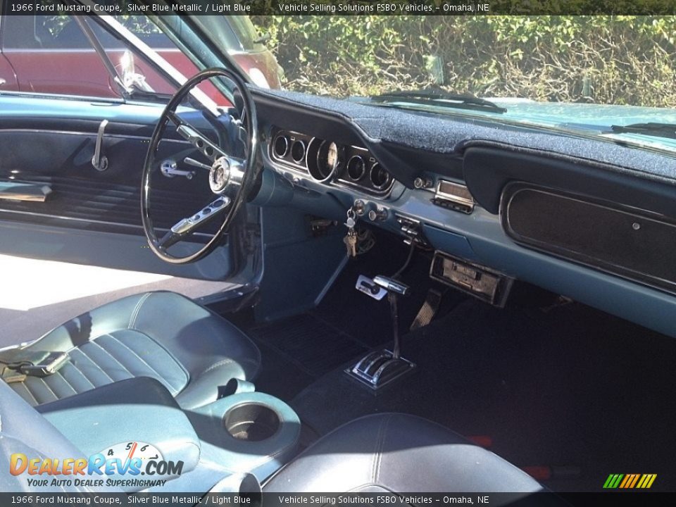 1966 Ford Mustang Coupe Silver Blue Metallic / Light Blue Photo #3