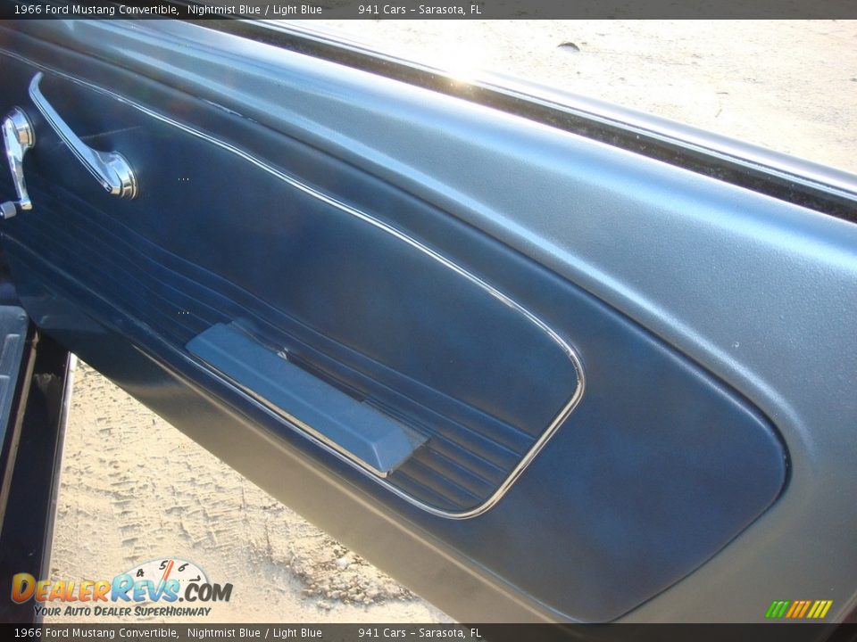 1966 Ford Mustang Convertible Nightmist Blue / Light Blue Photo #30