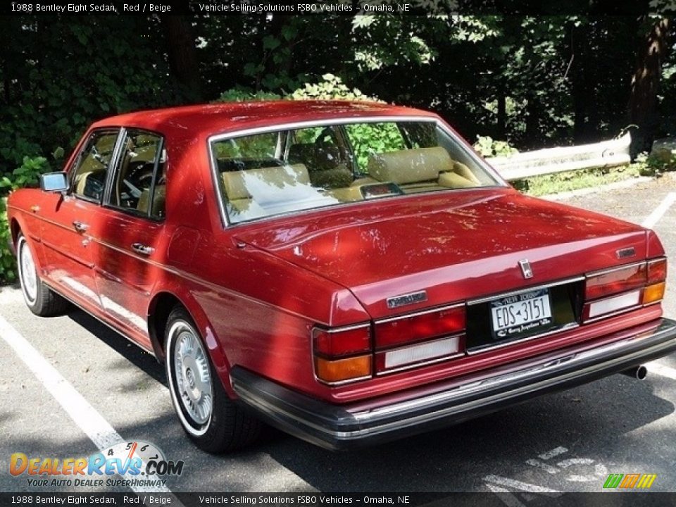 1988 Bentley Eight Sedan Red / Beige Photo #4