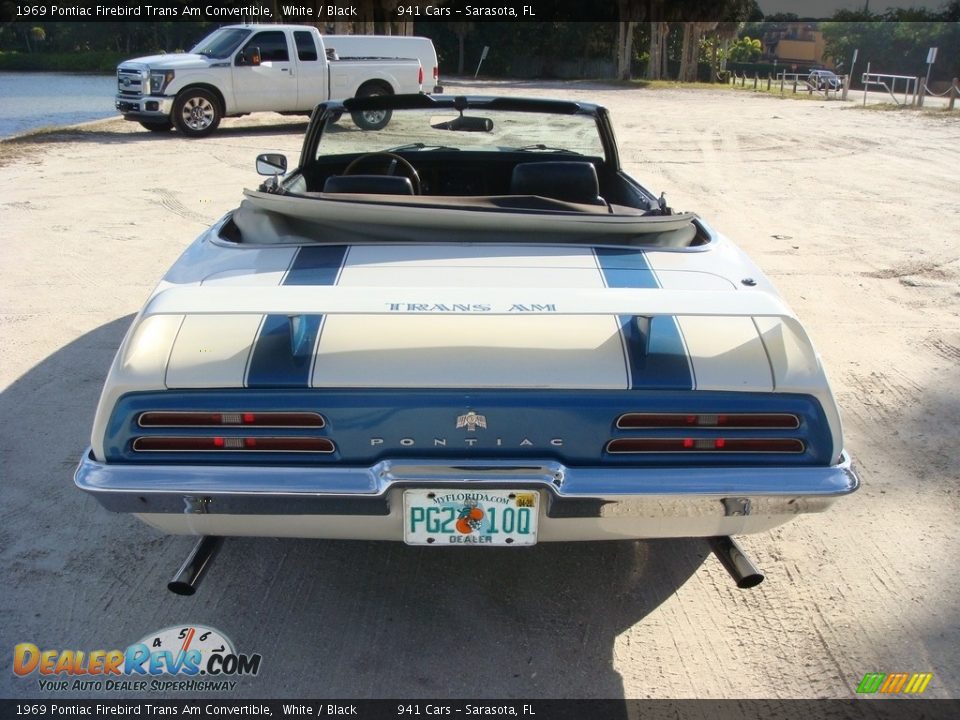 1969 Pontiac Firebird Trans Am Convertible White / Black Photo #6