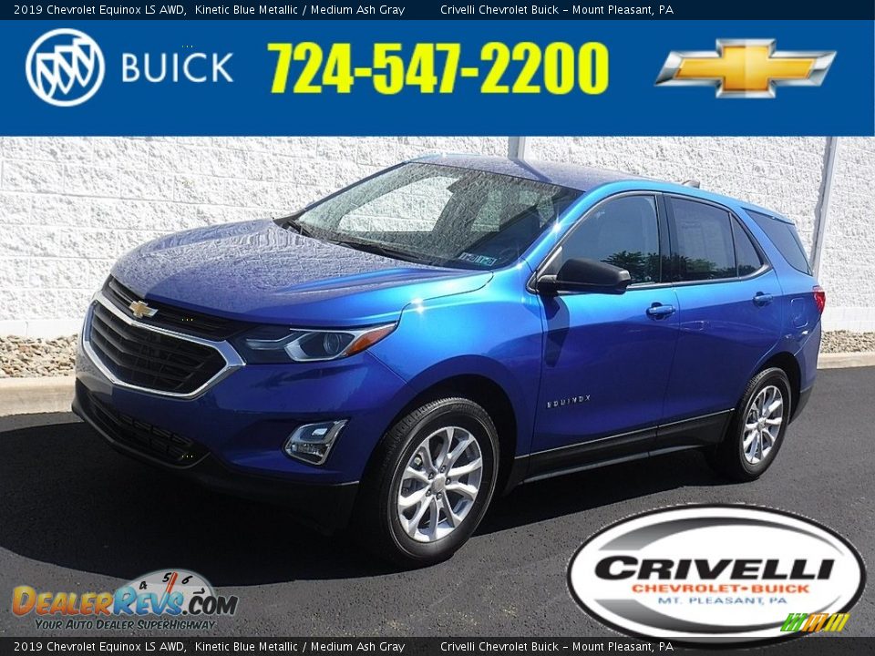 2019 Chevrolet Equinox LS AWD Kinetic Blue Metallic / Medium Ash Gray Photo #1