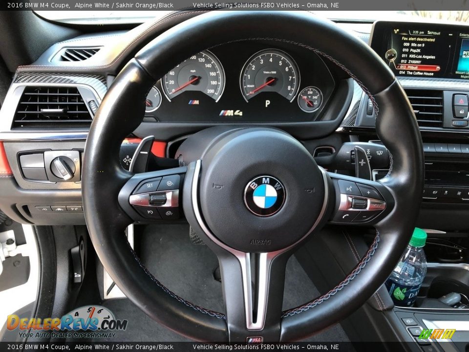 2016 BMW M4 Coupe Alpine White / Sakhir Orange/Black Photo #3