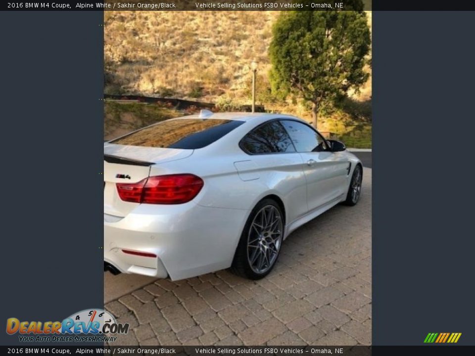 2016 BMW M4 Coupe Alpine White / Sakhir Orange/Black Photo #26