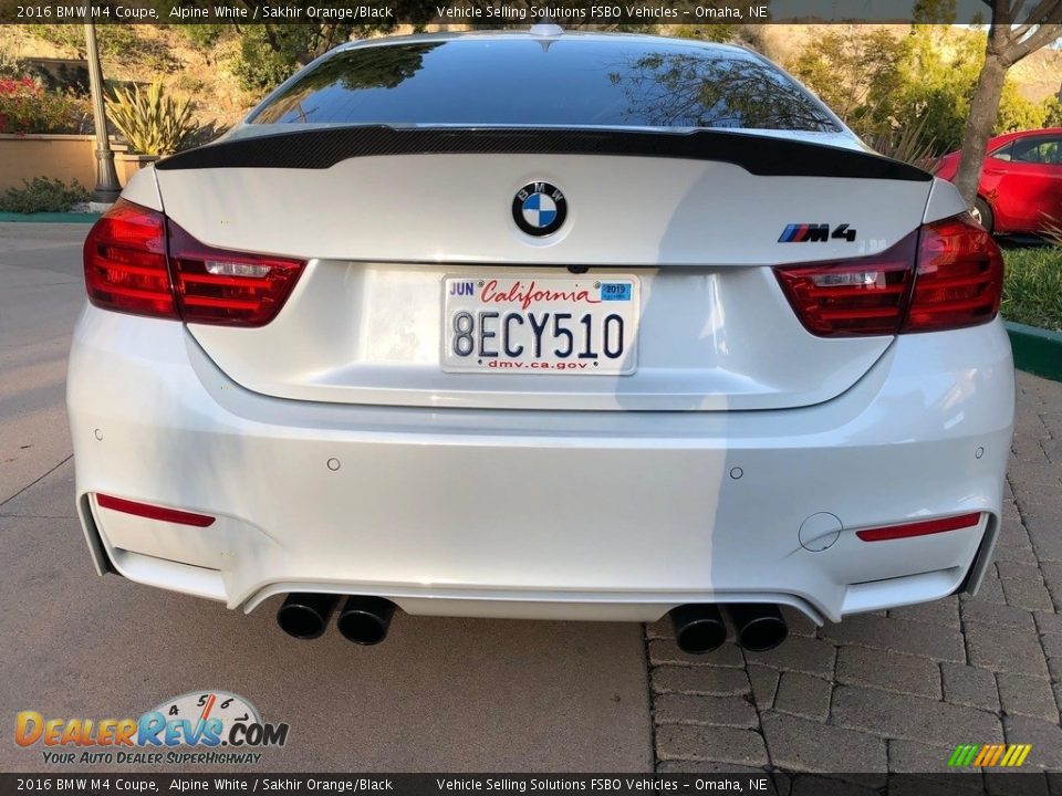 2016 BMW M4 Coupe Alpine White / Sakhir Orange/Black Photo #33