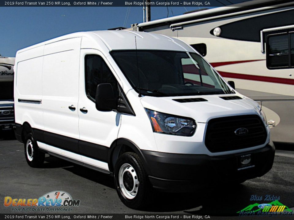 2019 Ford Transit Van 250 MR Long Oxford White / Pewter Photo #7