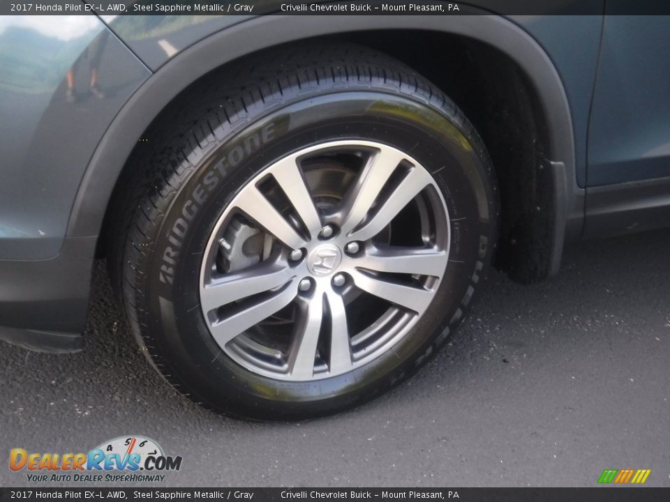 2017 Honda Pilot EX-L AWD Steel Sapphire Metallic / Gray Photo #3