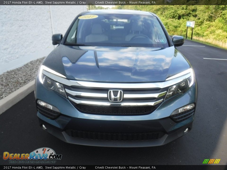 2017 Honda Pilot EX-L AWD Steel Sapphire Metallic / Gray Photo #5