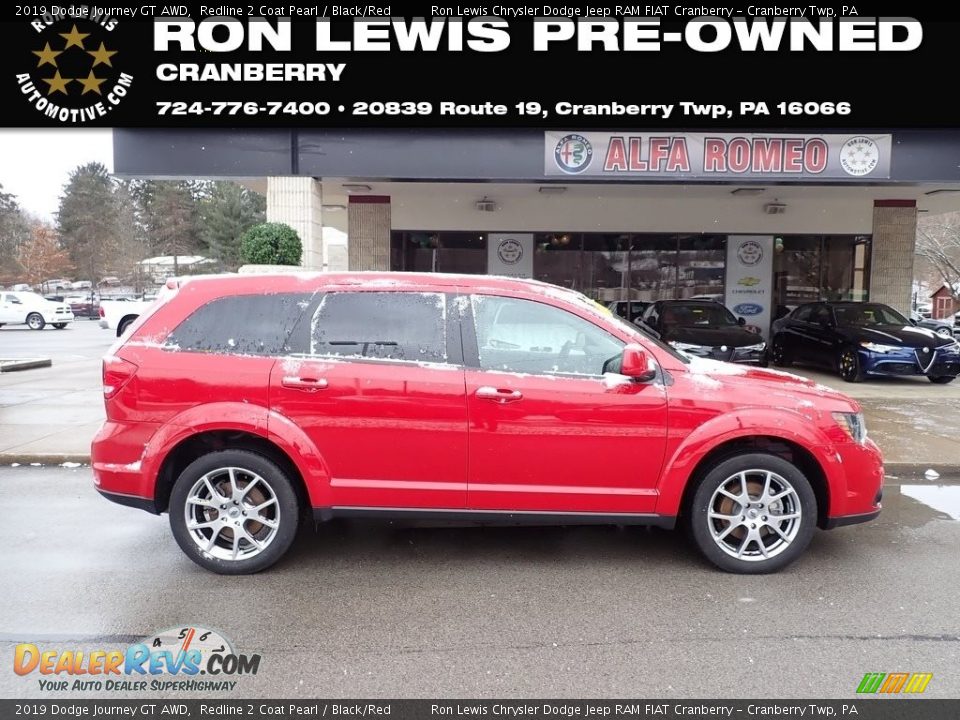 2019 Dodge Journey GT AWD Redline 2 Coat Pearl / Black/Red Photo #1