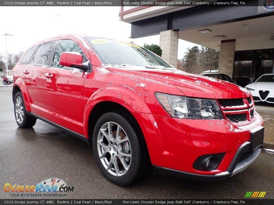 2019 Dodge Journey GT AWD Redline 2 Coat Pearl / Black/Red Photo #3