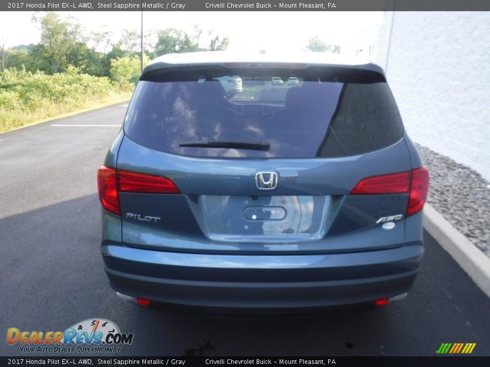 2017 Honda Pilot EX-L AWD Steel Sapphire Metallic / Gray Photo #9