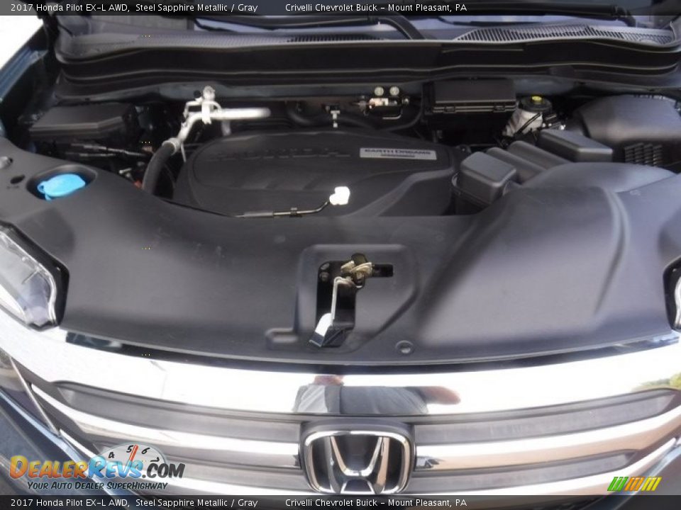 2017 Honda Pilot EX-L AWD Steel Sapphire Metallic / Gray Photo #11