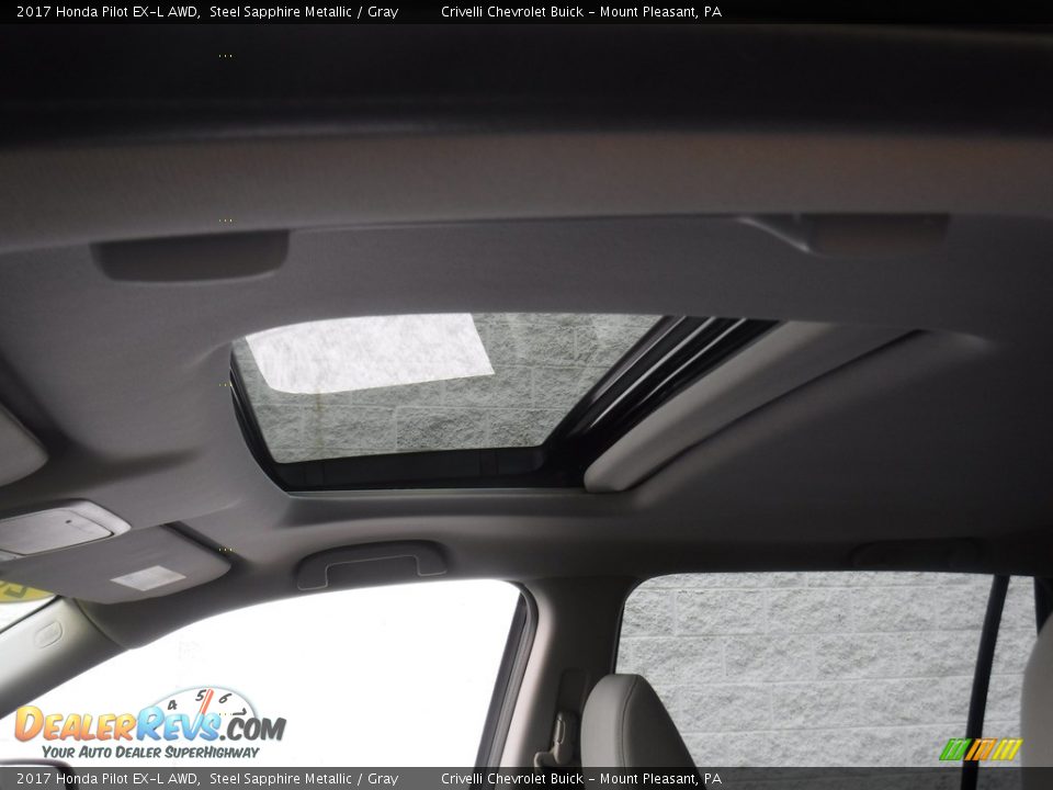 2017 Honda Pilot EX-L AWD Steel Sapphire Metallic / Gray Photo #13