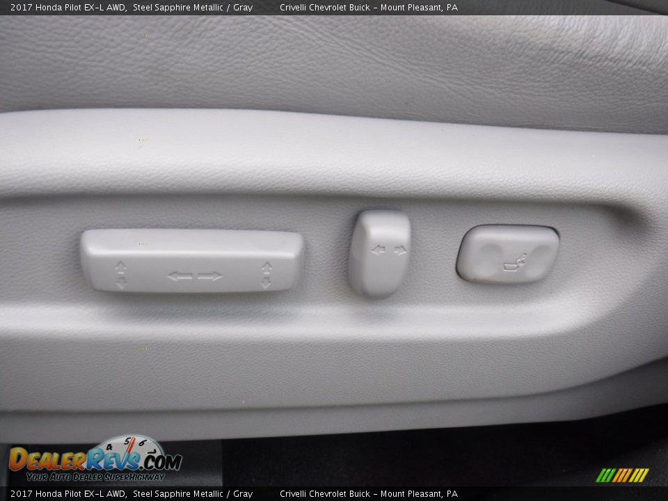 2017 Honda Pilot EX-L AWD Steel Sapphire Metallic / Gray Photo #18