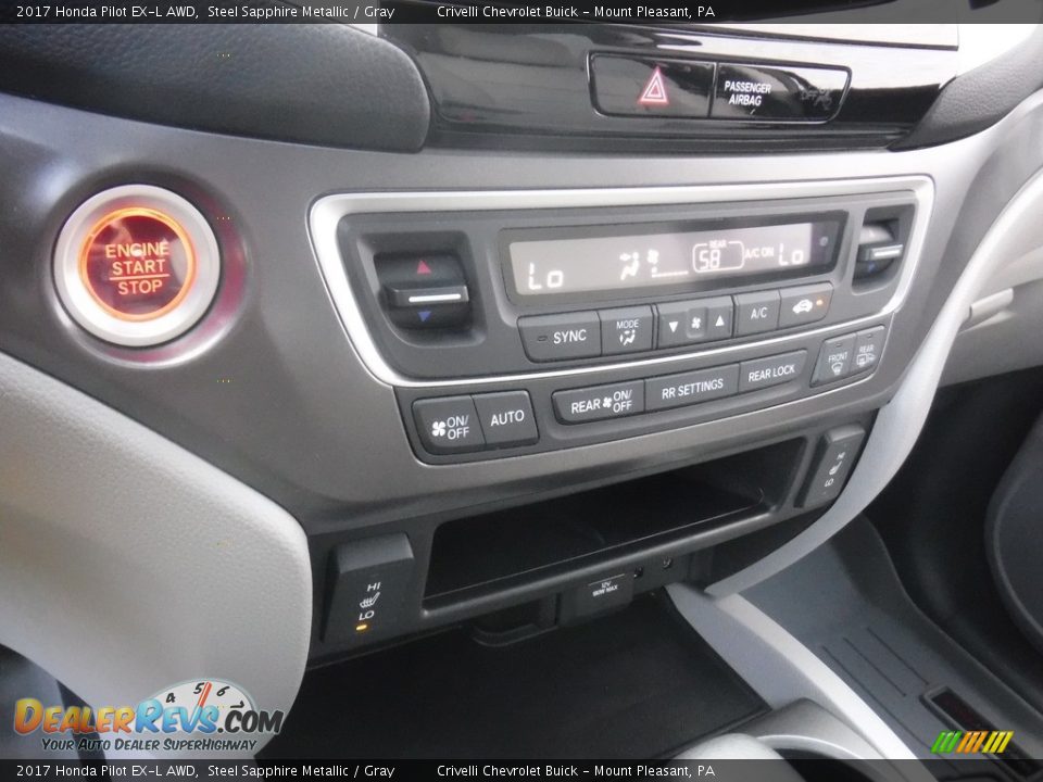 2017 Honda Pilot EX-L AWD Steel Sapphire Metallic / Gray Photo #20