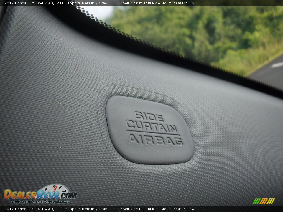 2017 Honda Pilot EX-L AWD Steel Sapphire Metallic / Gray Photo #27