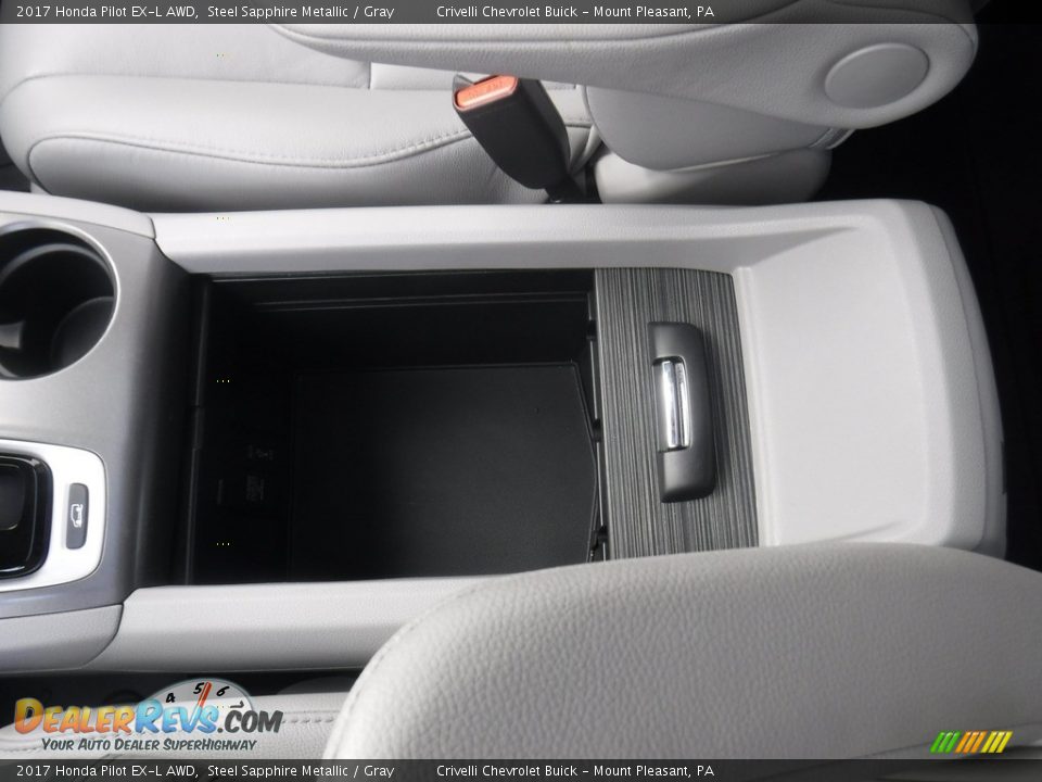 2017 Honda Pilot EX-L AWD Steel Sapphire Metallic / Gray Photo #28