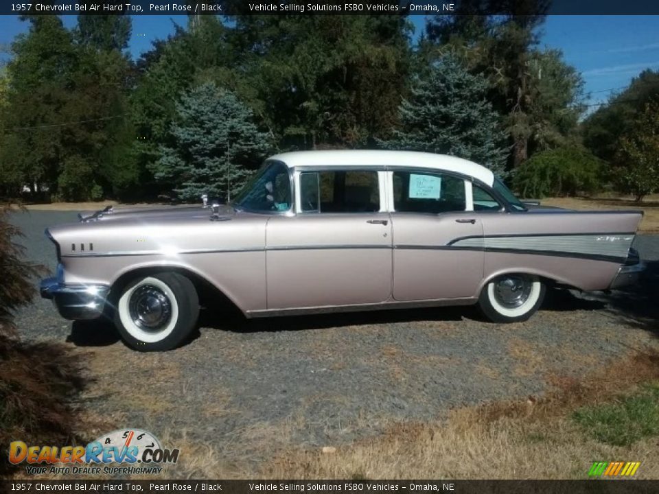 1957 Chevrolet Bel Air Hard Top Pearl Rose / Black Photo #1