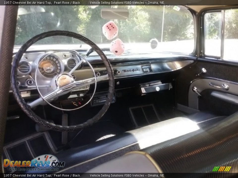 1957 Chevrolet Bel Air Hard Top Pearl Rose / Black Photo #3