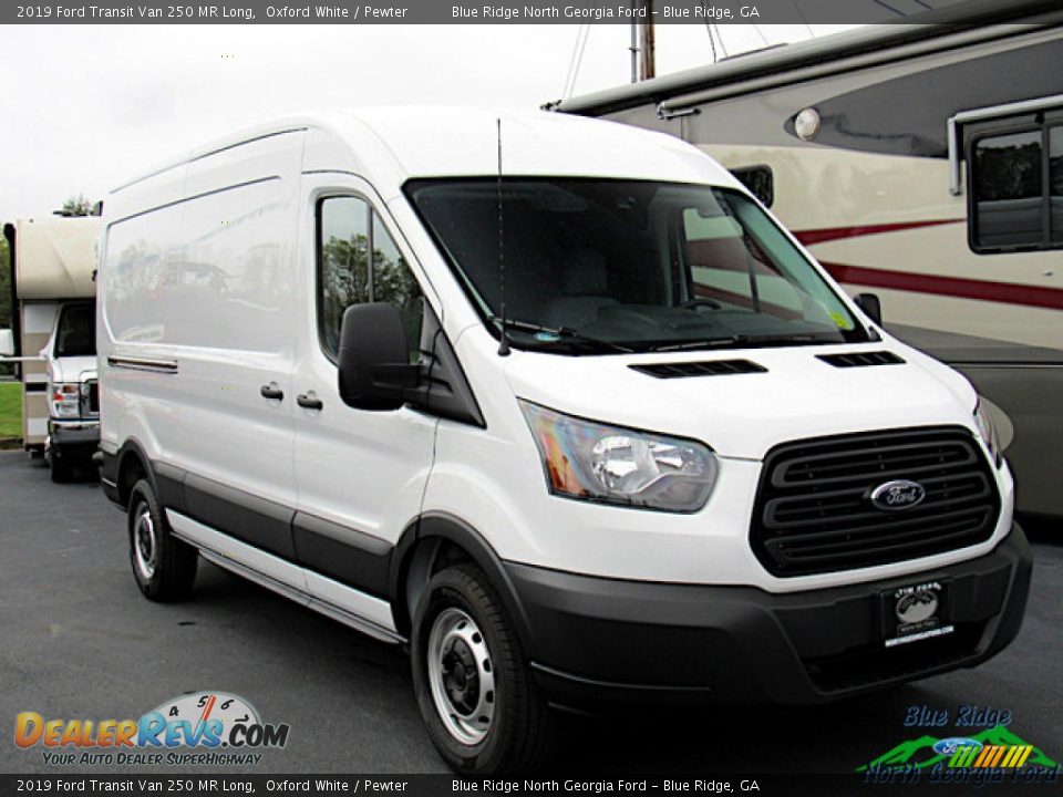 2019 Ford Transit Van 250 MR Long Oxford White / Pewter Photo #7