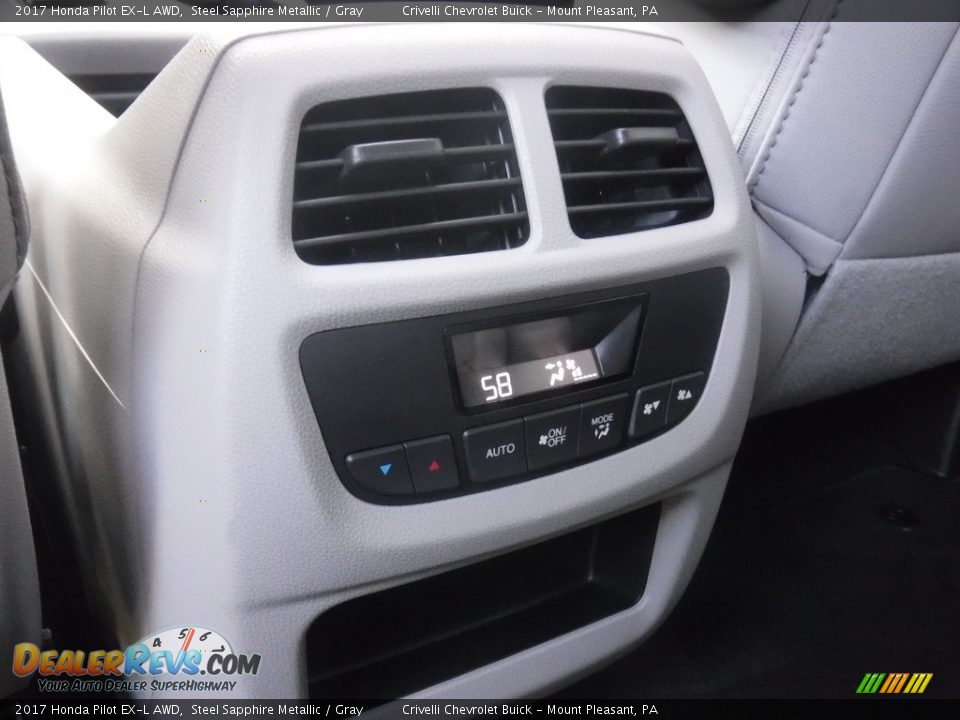 2017 Honda Pilot EX-L AWD Steel Sapphire Metallic / Gray Photo #36