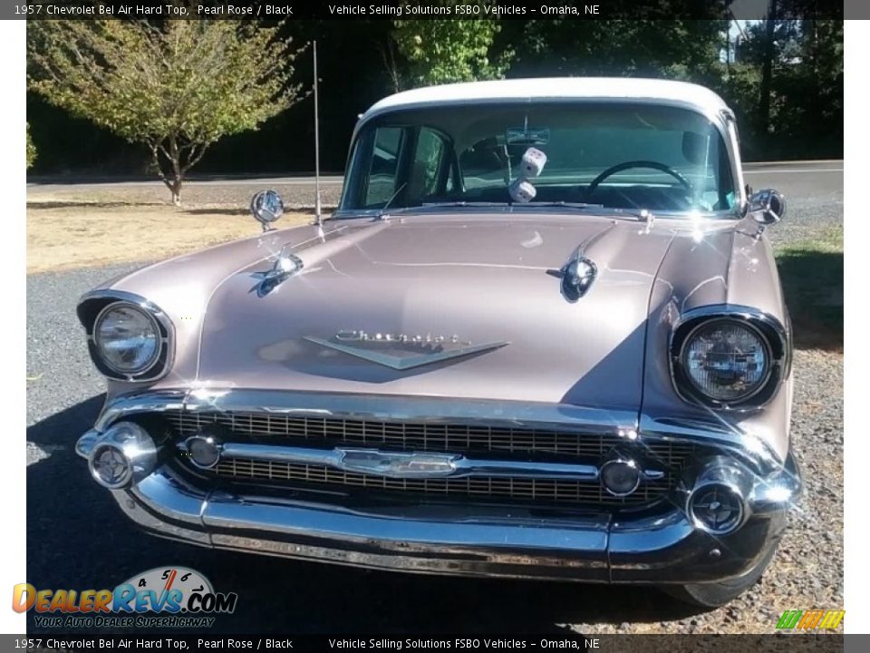 1957 Chevrolet Bel Air Hard Top Pearl Rose / Black Photo #13