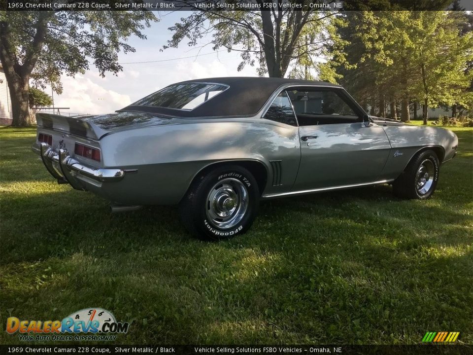 1969 Chevrolet Camaro Z28 Coupe Silver Metallic / Black Photo #15