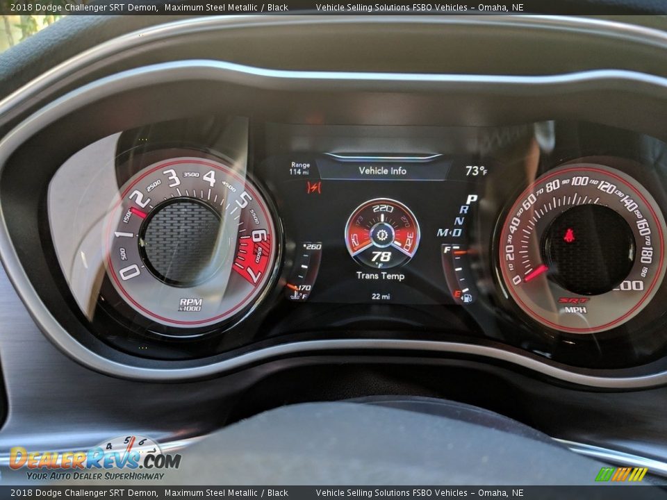 2018 Dodge Challenger SRT Demon Gauges Photo #4