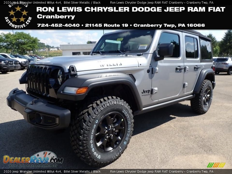 2020 Jeep Wrangler Unlimited Willys 4x4 Billet Silver Metallic / Black Photo #1