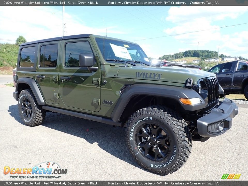 2020 Jeep Wrangler Unlimited Willys 4x4 Sarge Green / Black Photo #3