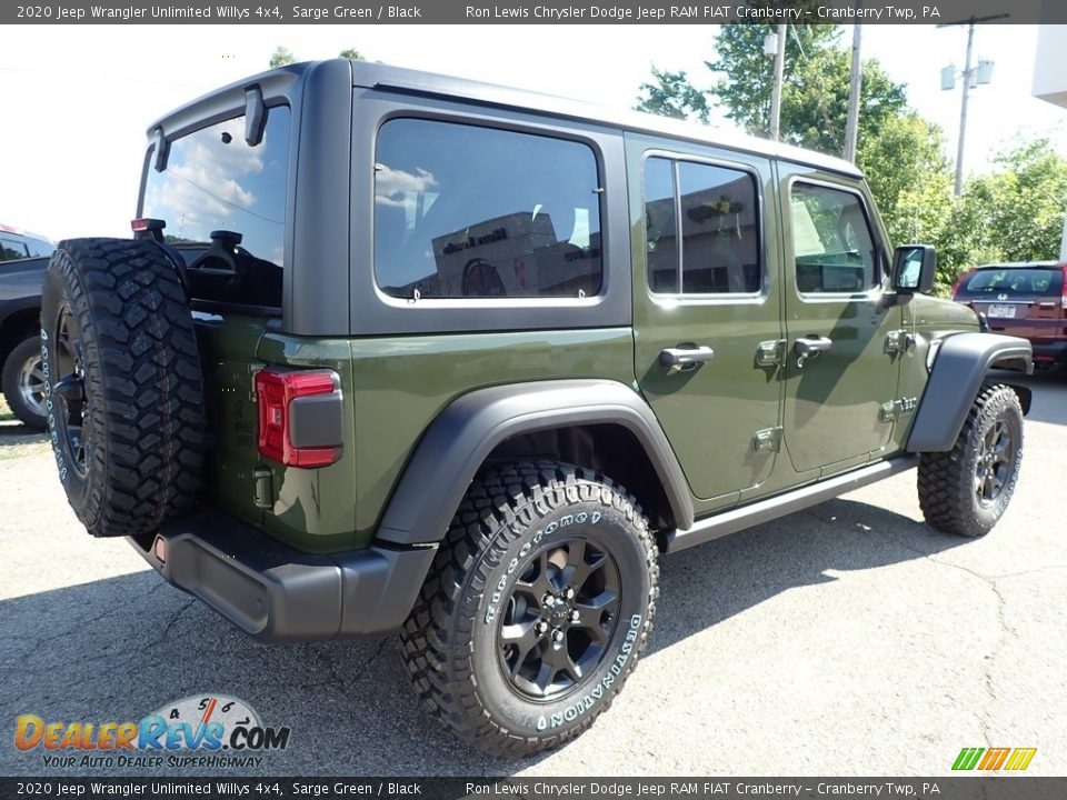 2020 Jeep Wrangler Unlimited Willys 4x4 Sarge Green / Black Photo #5