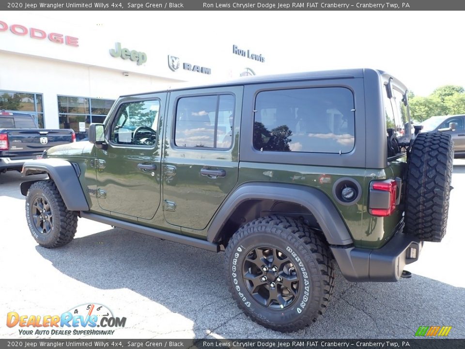 2020 Jeep Wrangler Unlimited Willys 4x4 Sarge Green / Black Photo #8