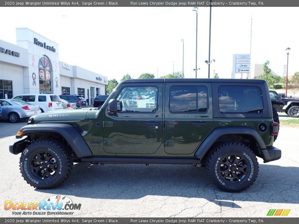 2020 Jeep Wrangler Unlimited Willys 4x4 Sarge Green / Black Photo #9