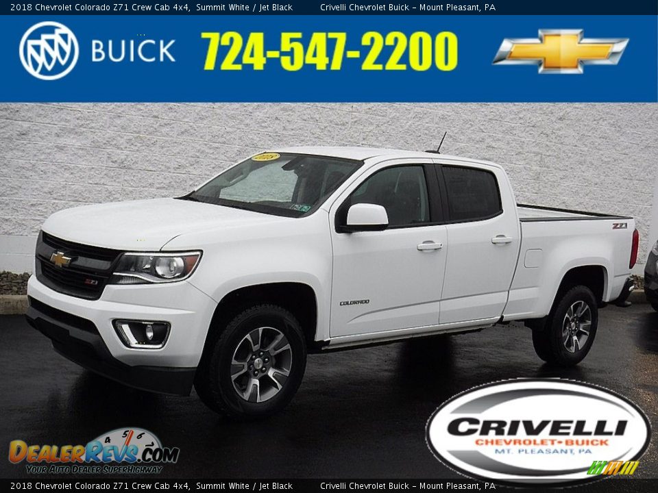 2018 Chevrolet Colorado Z71 Crew Cab 4x4 Summit White / Jet Black Photo #1