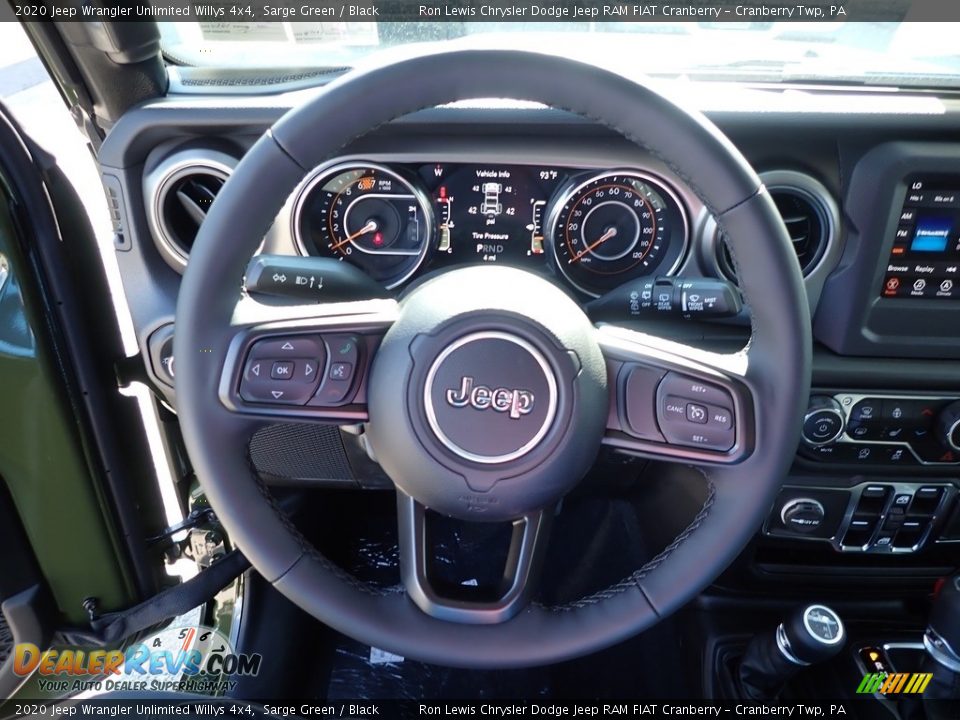 2020 Jeep Wrangler Unlimited Willys 4x4 Sarge Green / Black Photo #17