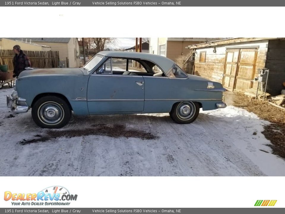 1951 Ford Victoria Sedan Light Blue / Gray Photo #6