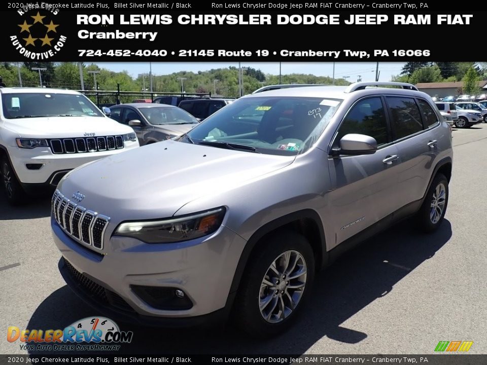 2020 Jeep Cherokee Latitude Plus Billet Silver Metallic / Black Photo #1