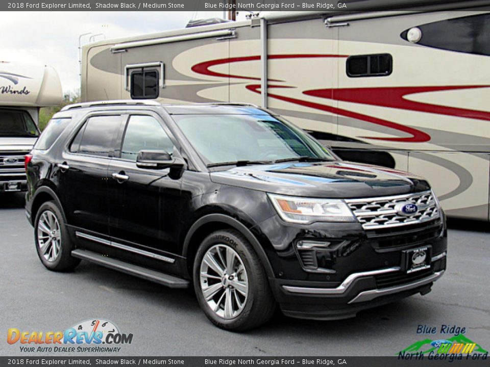 2018 Ford Explorer Limited Shadow Black / Medium Stone Photo #7