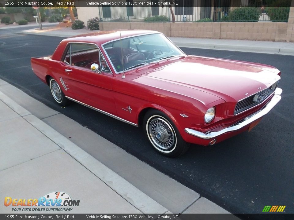 1965 Ford Mustang Coupe Red / Red Photo #1