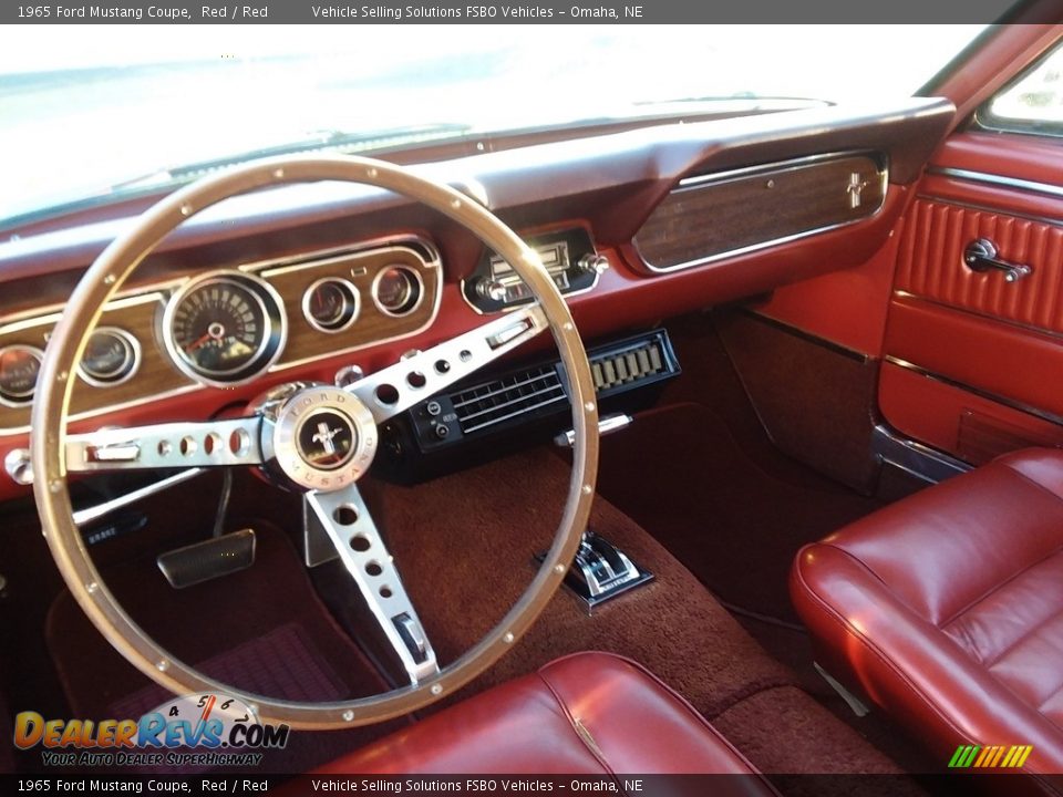 1965 Ford Mustang Coupe Red / Red Photo #2